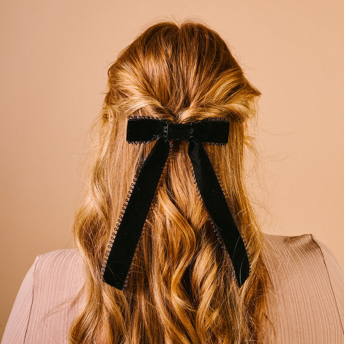 Black Vintage Velvet Hair Bow