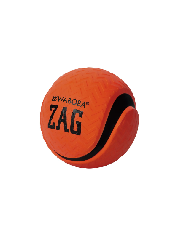 Orange Waboba Zag ball that skips on water