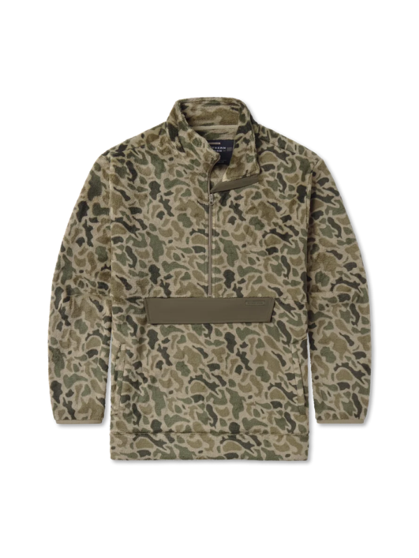 dark olive green fleece q-zip pullover