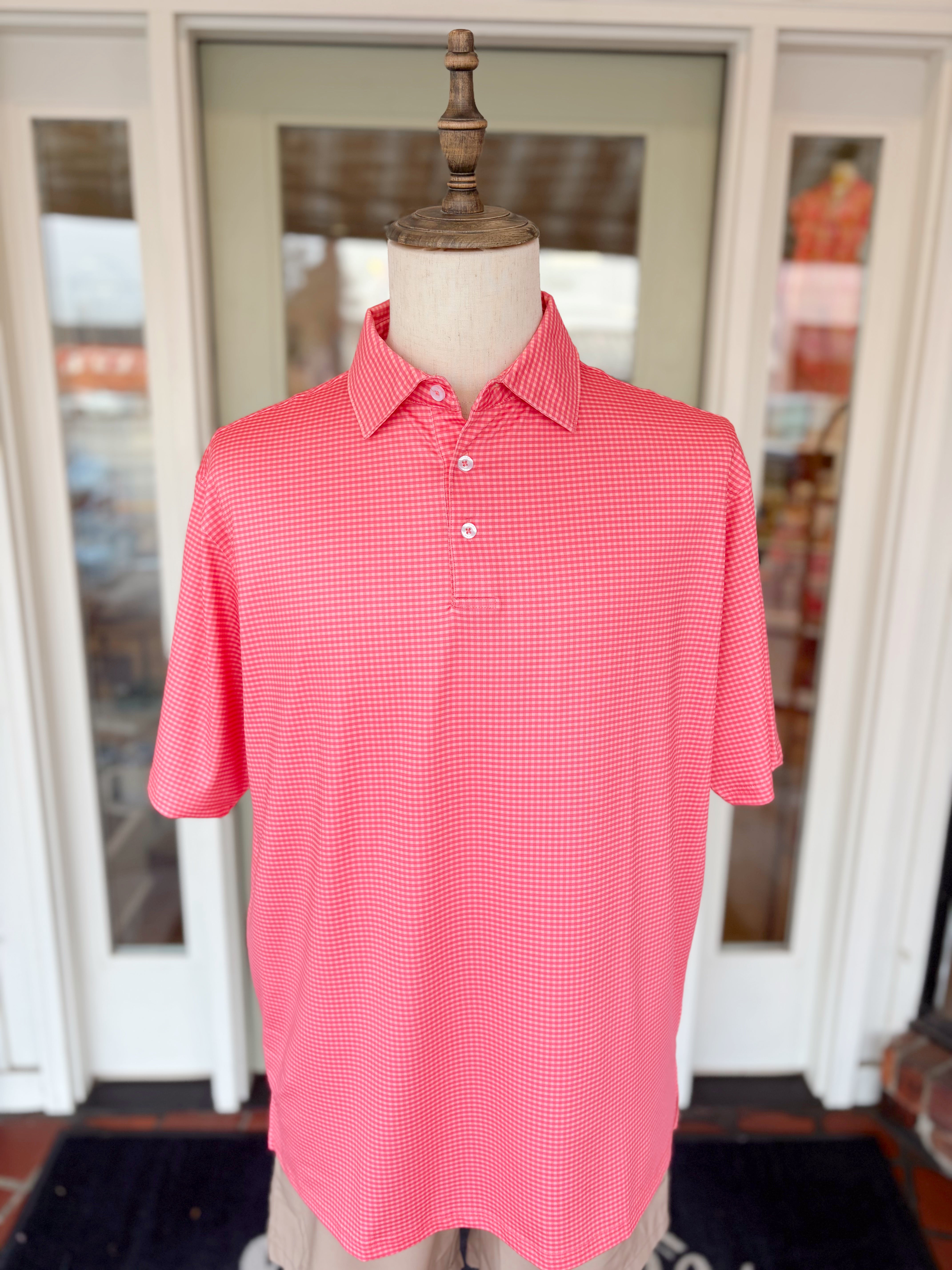 Walker Performance Polo in Coral & Peach by Southern Marsh Athletic collared golf shirt 