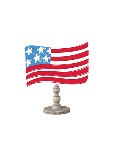 Wavy American Flag Topper red white blue