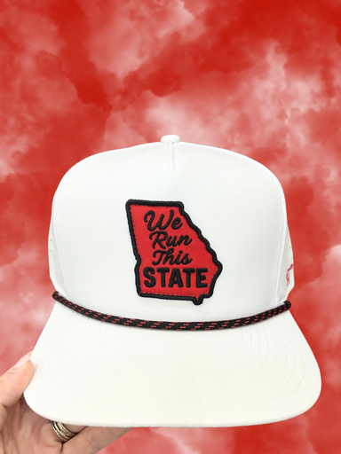 white We Run This State in Red and Black
