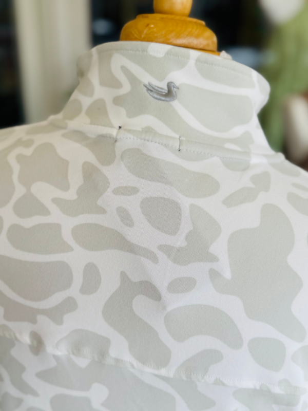 Aurora Comfort Pullover in White Retro Camo By Southern Marsh