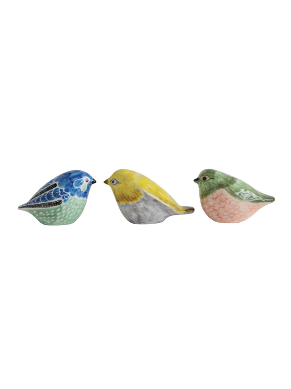 Hand Painted Stoneware Bird