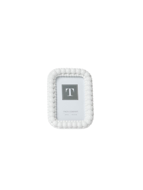 White Double Hobnail Photo Frames