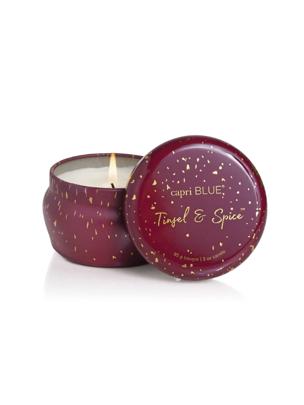 Tinsel & Spice Glimmer Mini Tin Candle