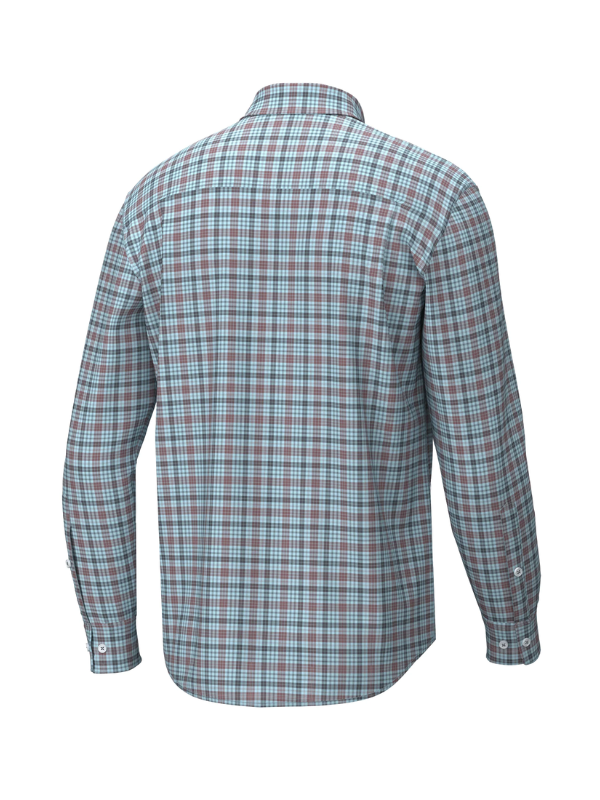 Hadley Stretch Long Sleeve Button Down in Jasper Plaid by Southern Point Co.