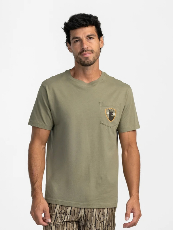 Bucks Before Dawn Tee in Woodland Olive By Southern Shirt Co.