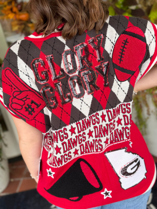 The Georgia Rival Argyle Cardigan (S-3X)
