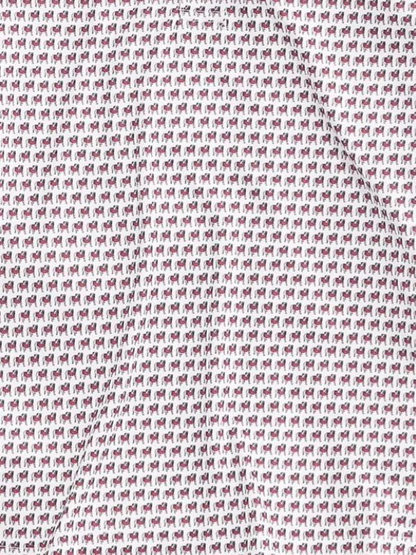 Standing Bulldog Printed Polo in White By Onward Reserve