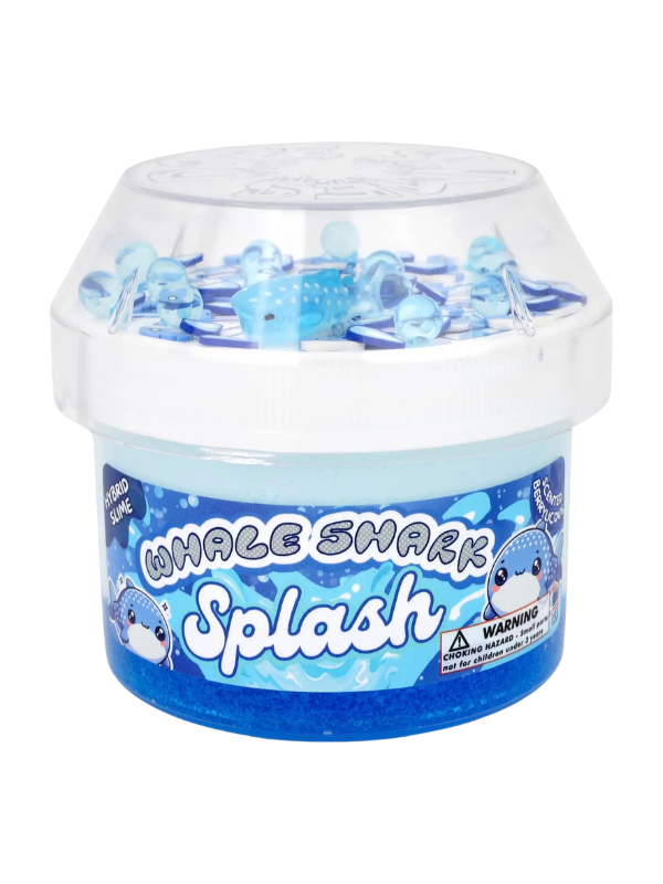 Whale shark themed blue slime with charms for kids