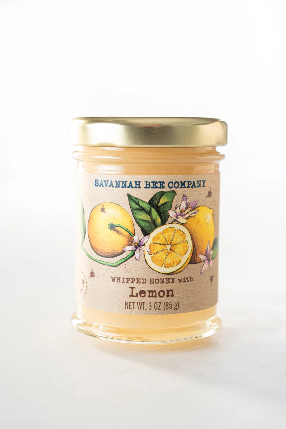 Jar of Savannah Bee Company whipped honey with lemon