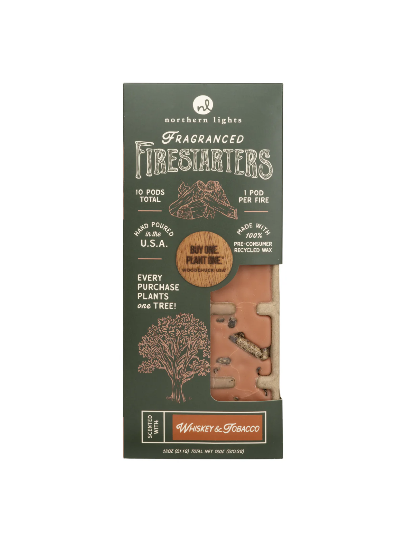 Whiskey & Tobacco Firestarters by Northern Lights