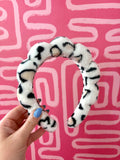 White Leopard GRWM Headband get ready with me trendy pattern hair accessory