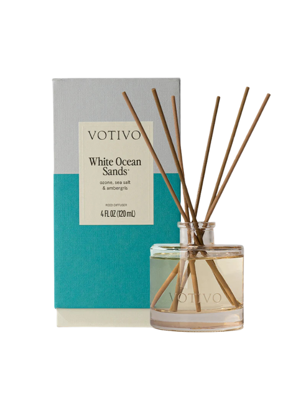 White Ocean Sands Reed Diffuser votivo