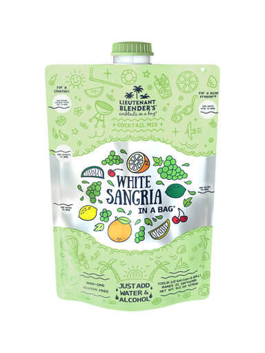 White Sangria in a Bag By Lieutenant Blenders drink mix wine