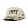 Beige cap with 'WIFEY' embroidery 