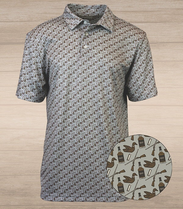 Wood Duck Whiskey Performance Polo by Struttin' Cotton