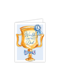 Greeting card with a trophy and 'World's Very Best Dad'