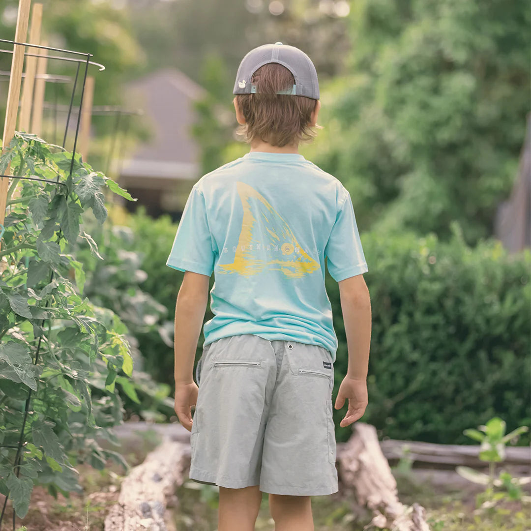 Youth Dockside Swim Trunk in Burnt Sage
