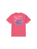 Pink t-shirt with 'Southern Marsh' logo and boat graphic 