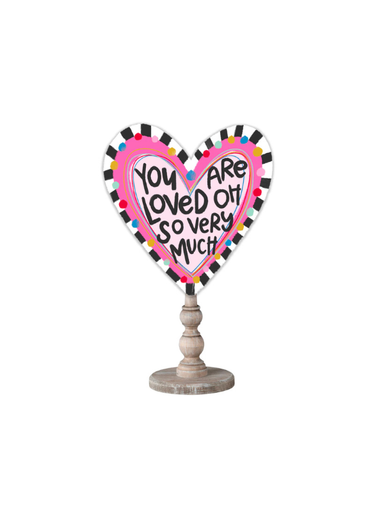 You Are Loved Oh So Very Much Polka Dots Topper stripes