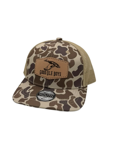 old school camo duck patch youth hat