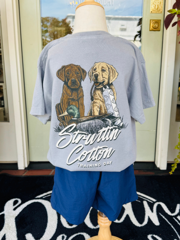 Youth Training Season Tee in Granite 