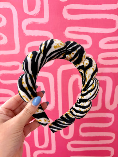 Zebra Striped GRWM Headband pattern get ready with me trendy hair accessory