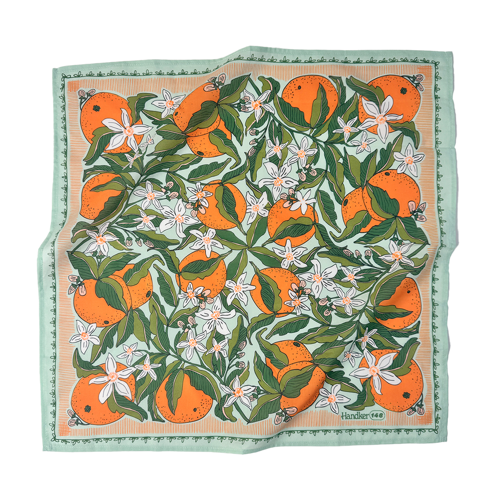 bandana with oranges on them 