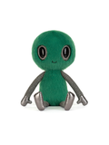 green alien plushie