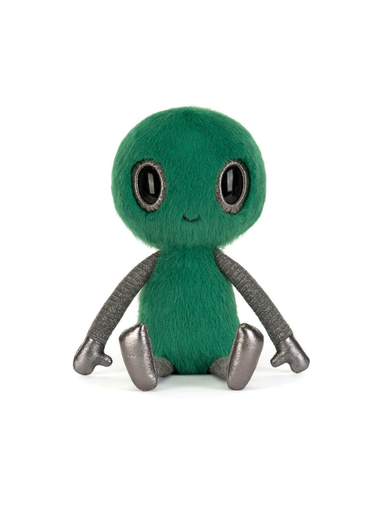 green alien plushie
