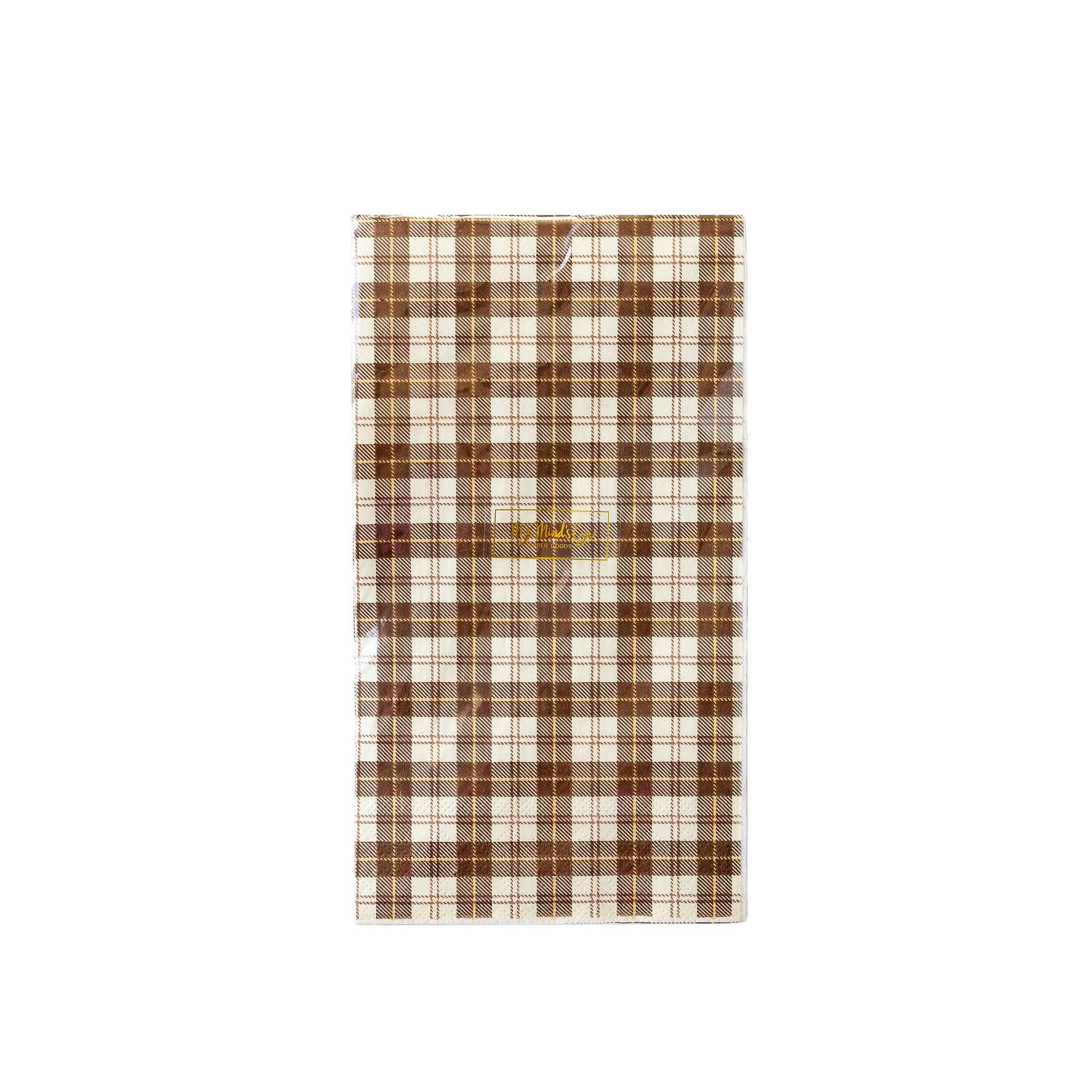 Harvest Brown Plaid Paper Dinner Napkin (Set of 24)