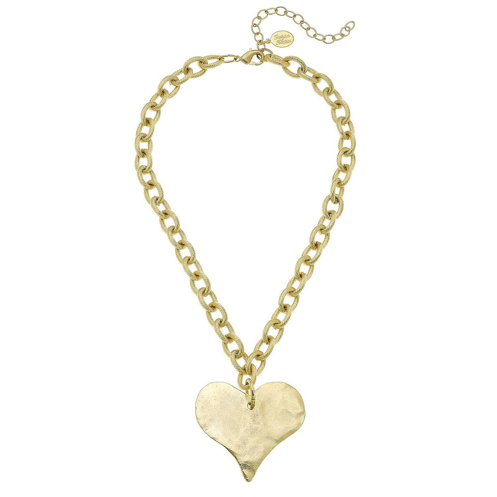 Gold Heart Necklace by Susan Shaw