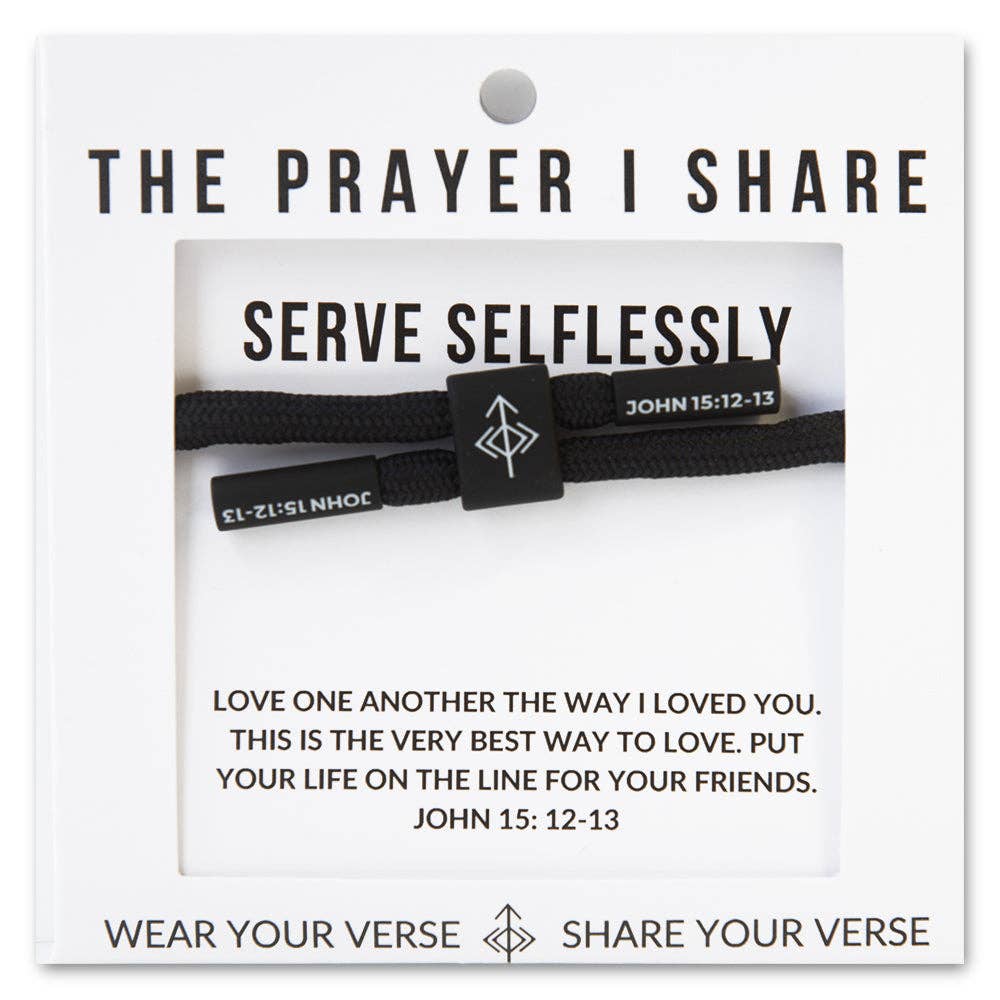 SERVE SELFLESSLY Christian Cord Bracelet