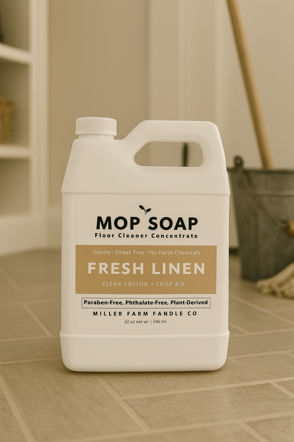 Mop Soap (32 oz) Concentrated Floor Cleaner & Floor Cleaning Solution