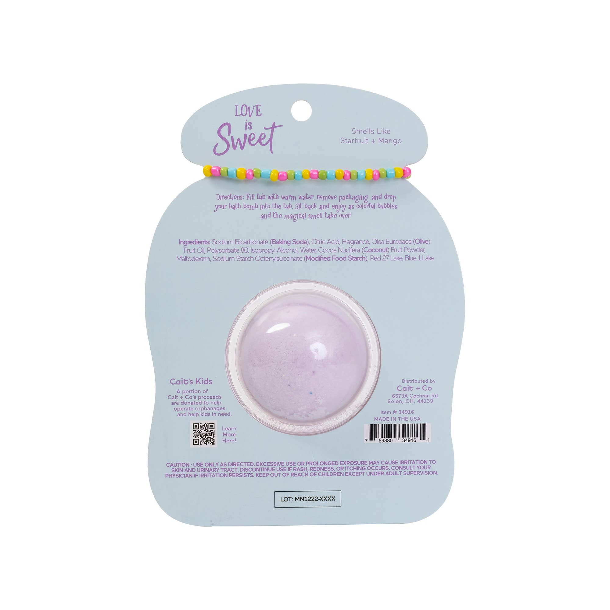 Friendship Bracelet Bath Bomb - Love Is Sweet