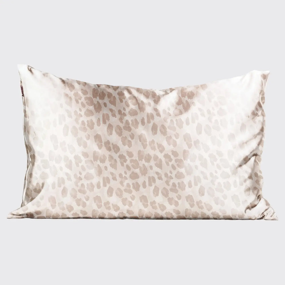 Leopard Standard Satin Pillowcase by Kitsch