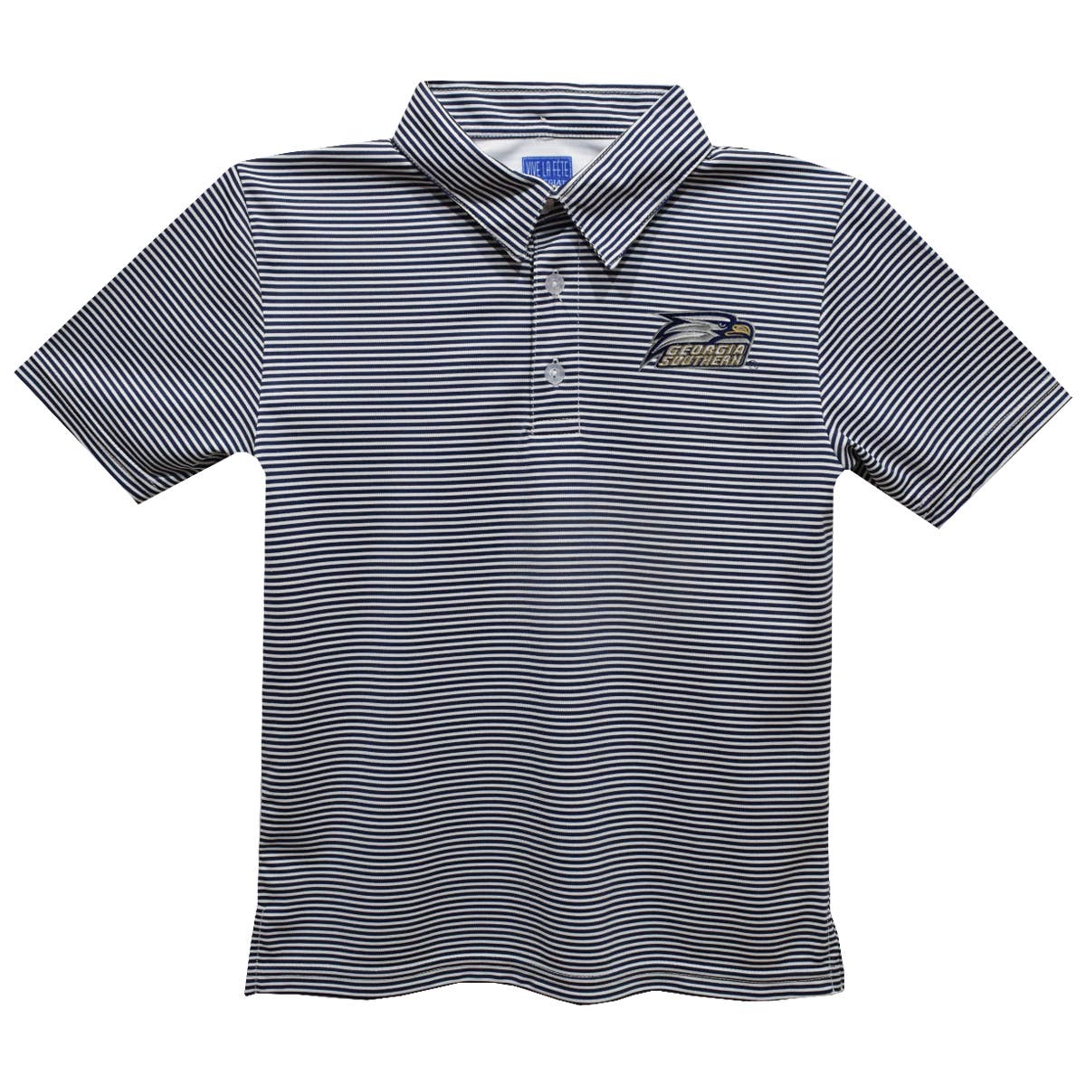 Georgia Southern Eagles Embroidered Navy Stripes Polo Shirt