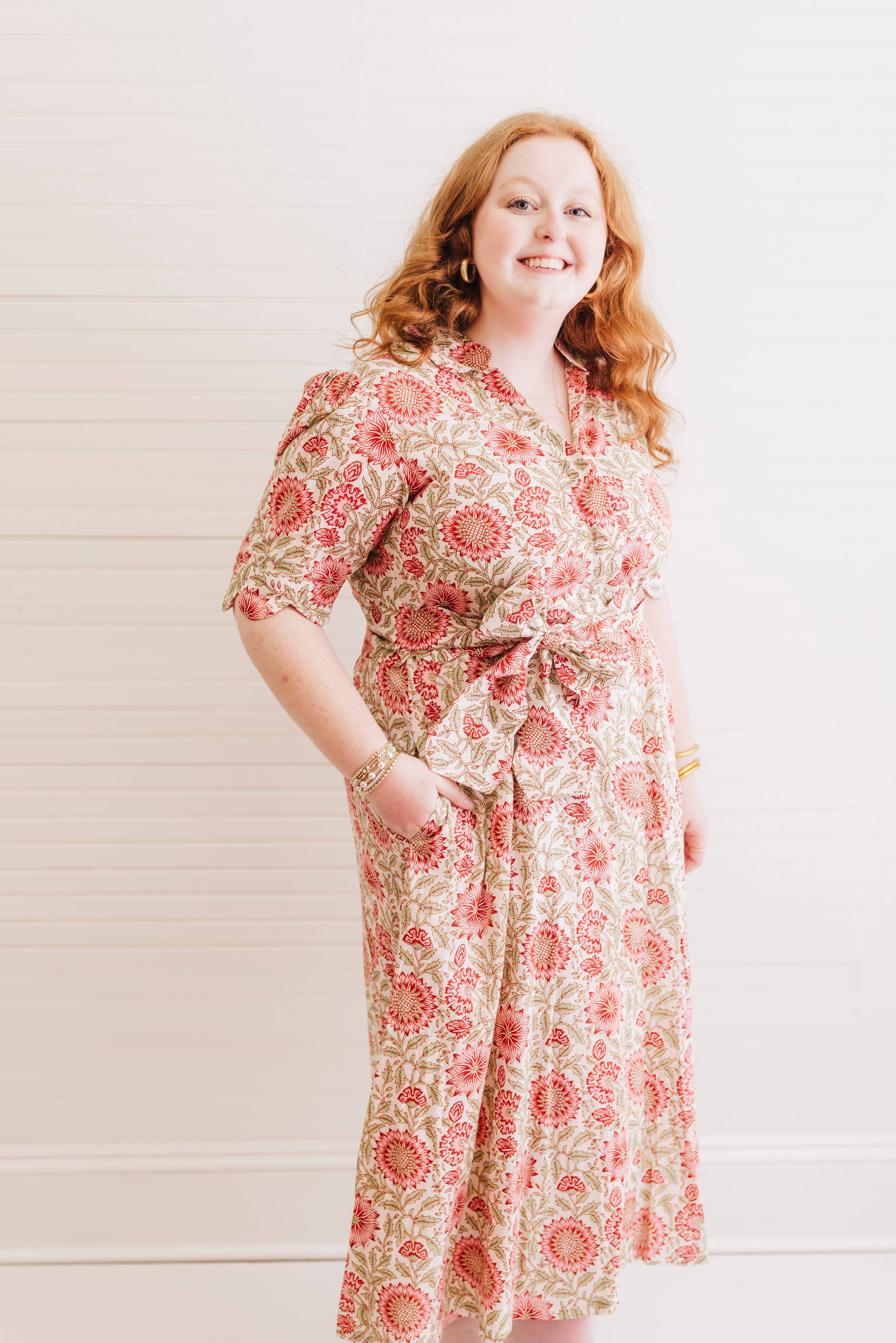 Toasted Pumpkin Grace Scalloped Dress