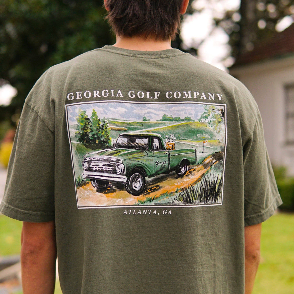 Pickup Truck Tee in Green By Georgia Golf Company