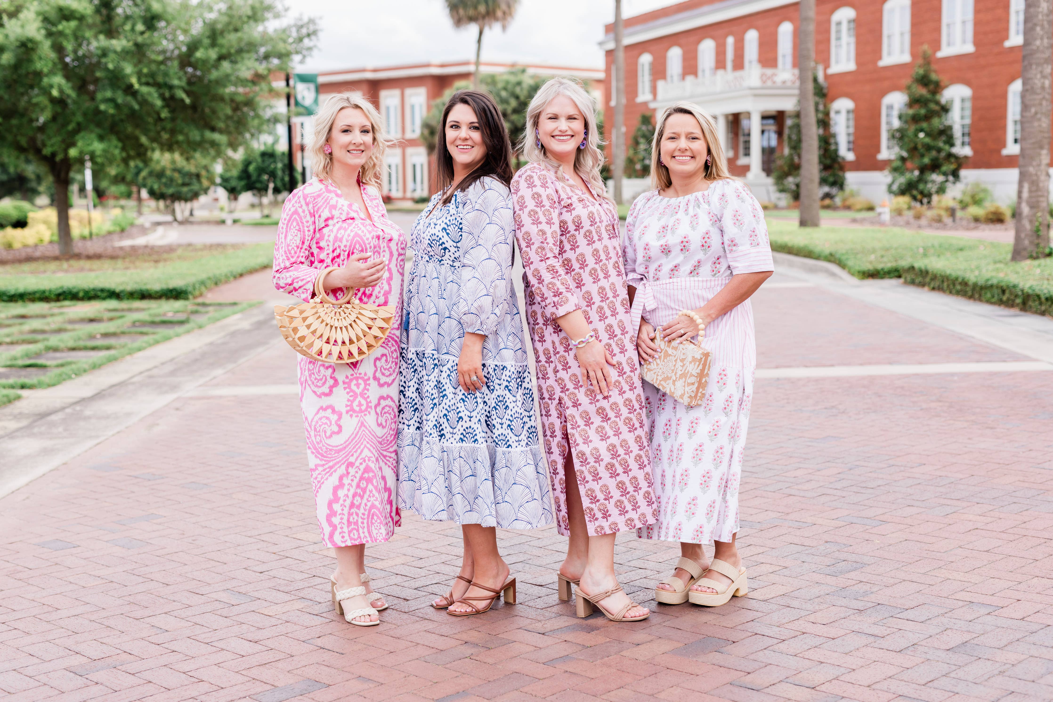 Purple Blooms Caftan Dress