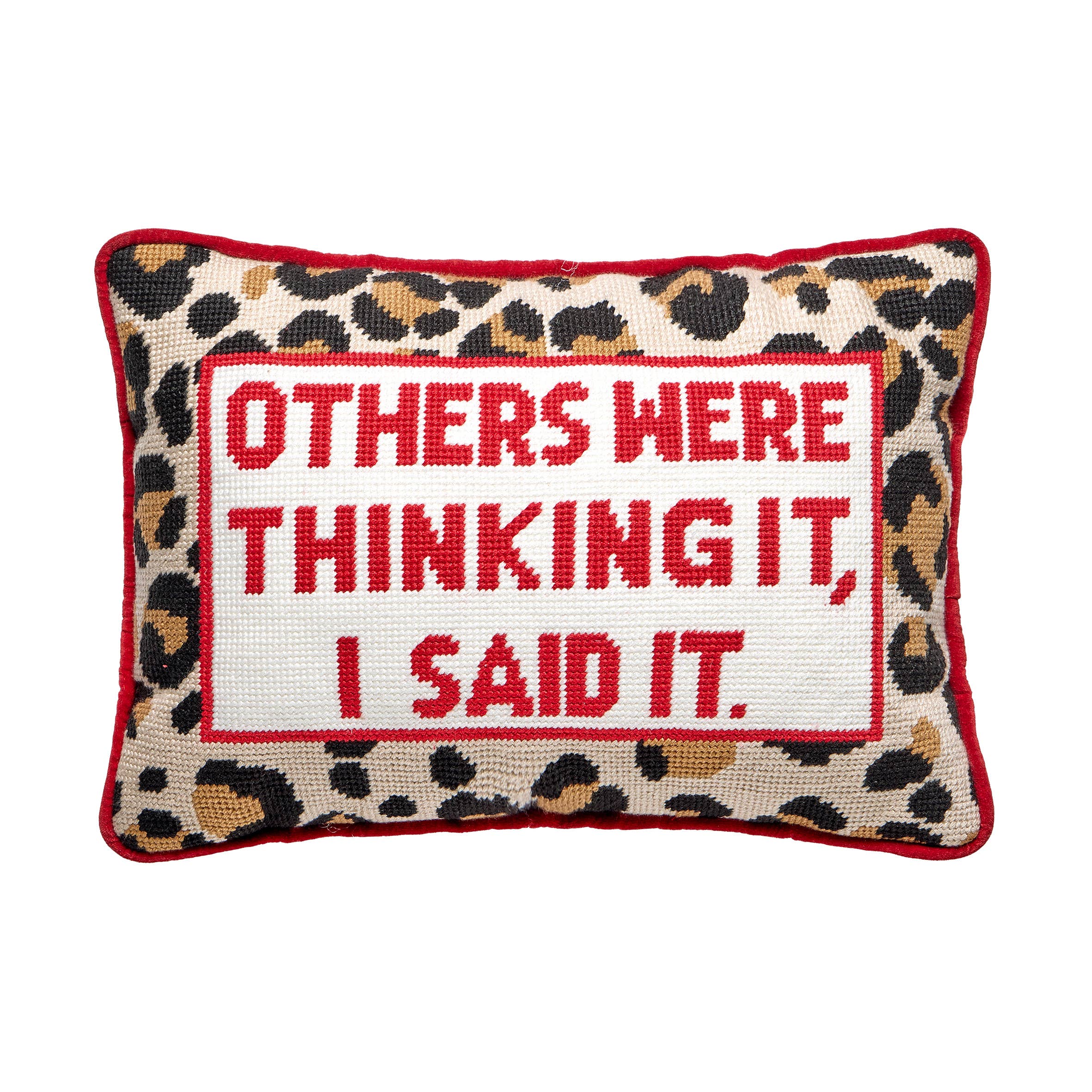 Others Were Thinking It Embroidered Pillow