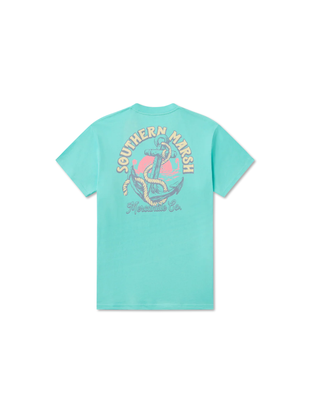 Light blue t-shirt with Southern Marsh logo and anchor and rope 