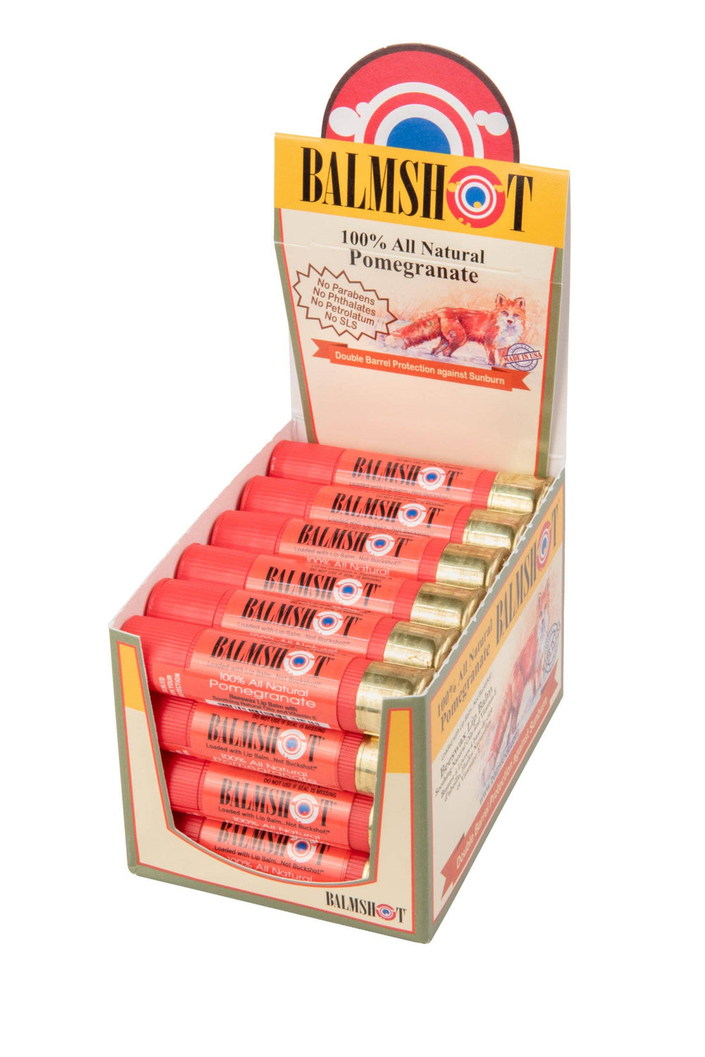 Balmshot Shotgun Shell Lip Balm in Pomegranate