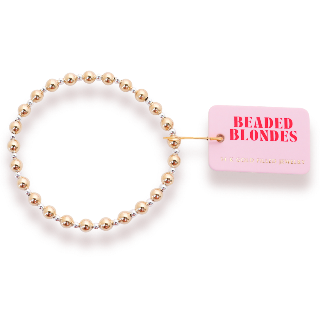Beaded Blondes Katy Bracelet Silver with Gold - Petite main image 1