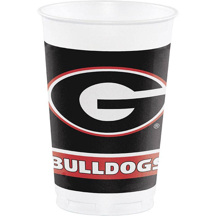 University of Georgia 20 oz Plastic Cups, 8/Pkg