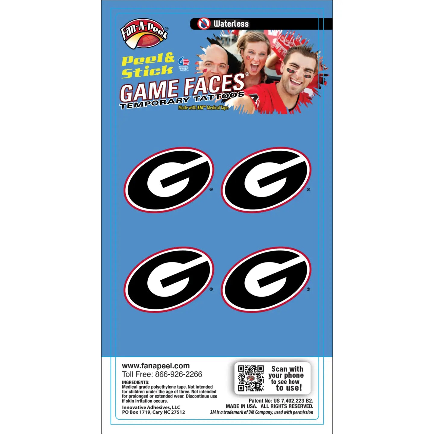 Georgia Game Faces Temporary Tattoos