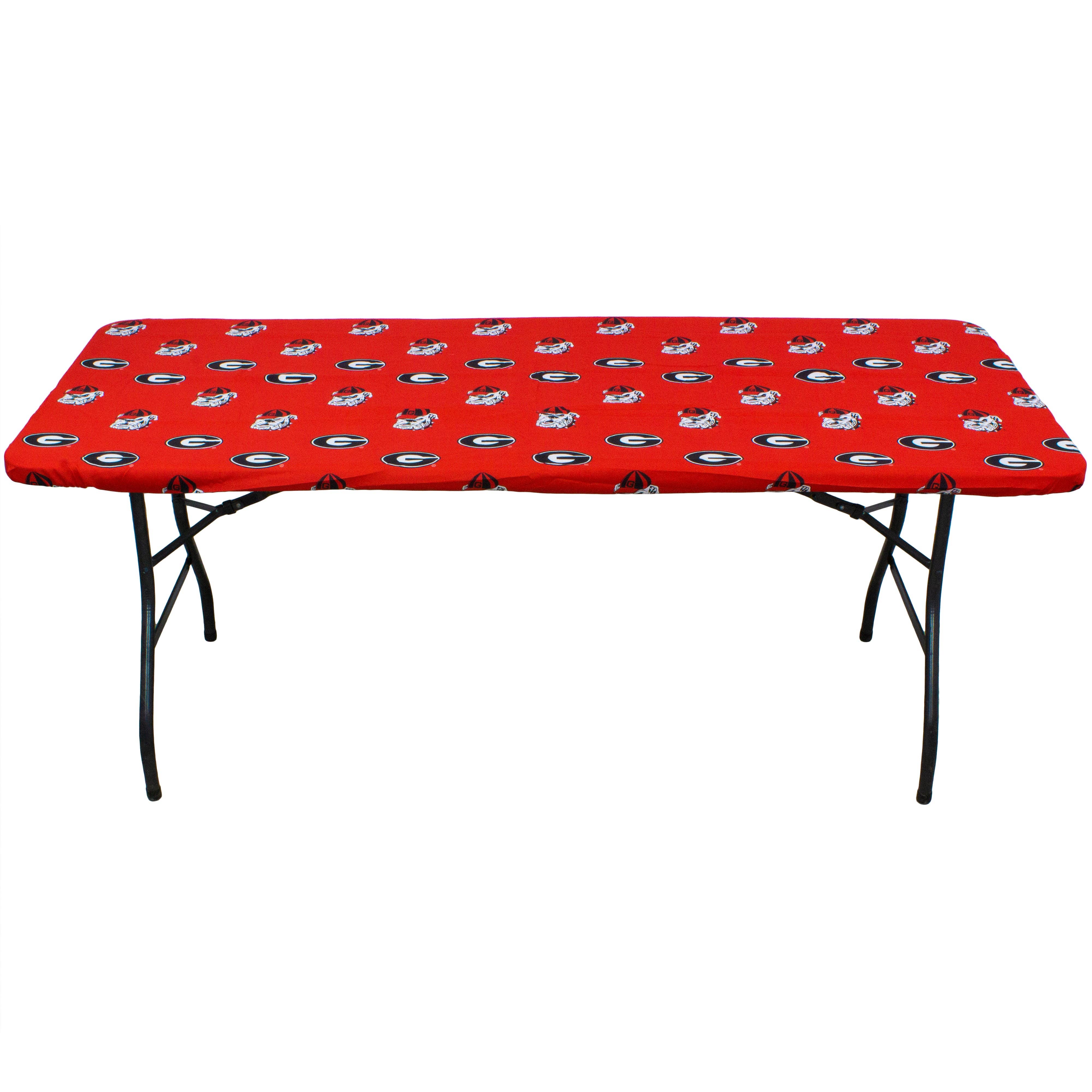 Georgia Bulldogs Fitted Table Cover -Tablecloth 6' Table Cover - 72" x 30"