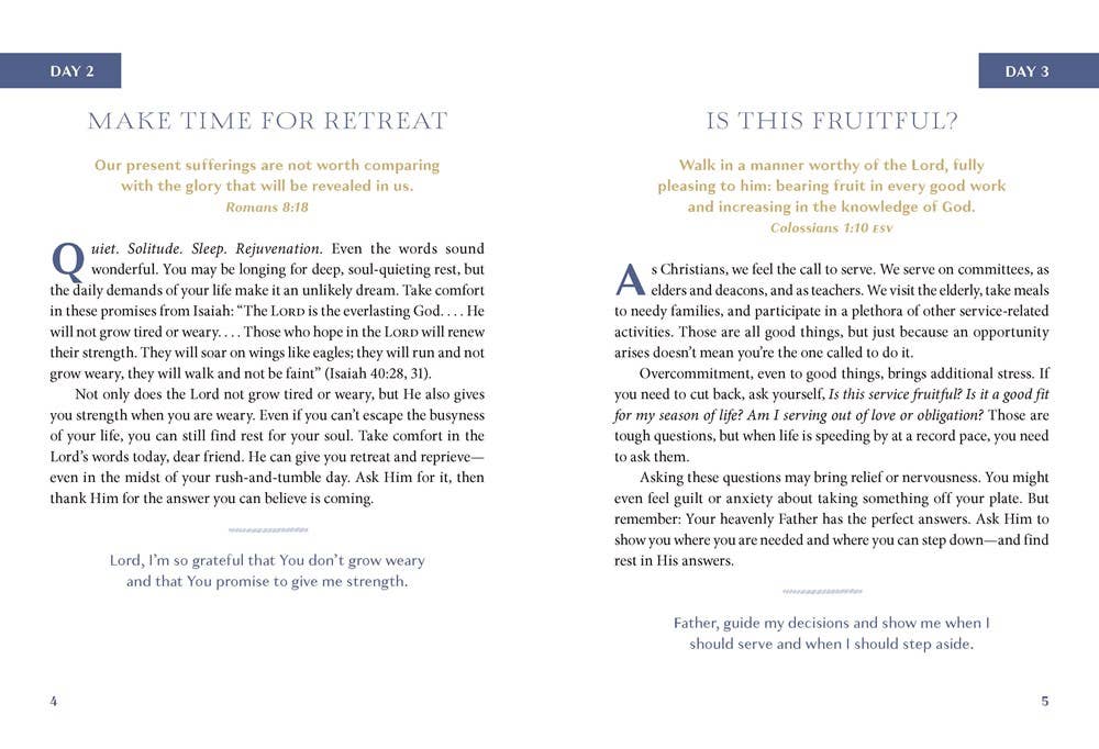 The Stress Less Devotional : 100 Days to Embrace Rest and Re